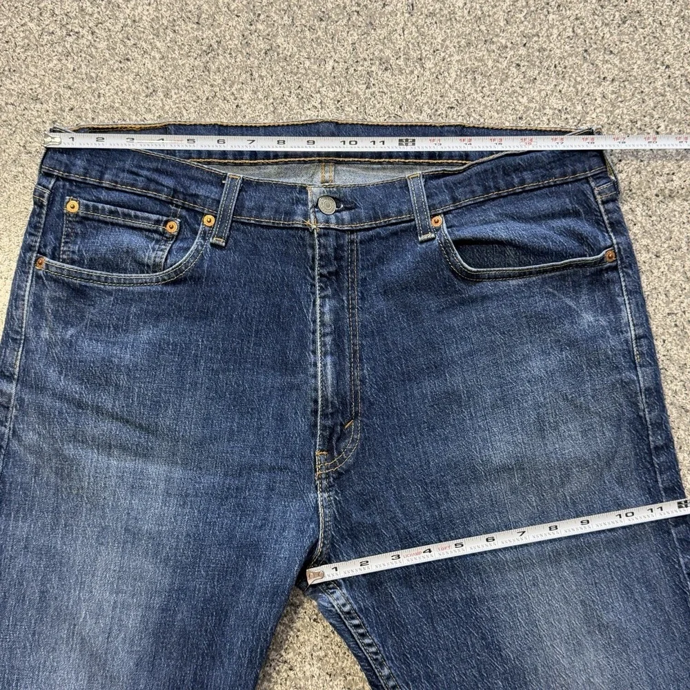 Levis 505 Jeans Mens 38x34 Classic Straight Fit Stretch Denim Medium Wash